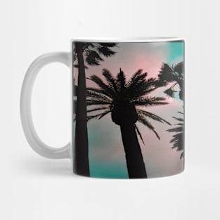 Palm Trees Looking up in a Cotton Candy Sky Mug